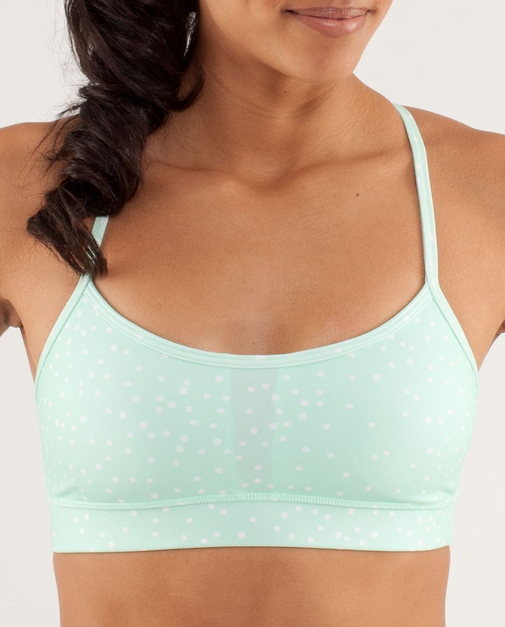 Lululemon Flow Y Bra IV - Petit Dot Fresh Teal / Fresh Teal