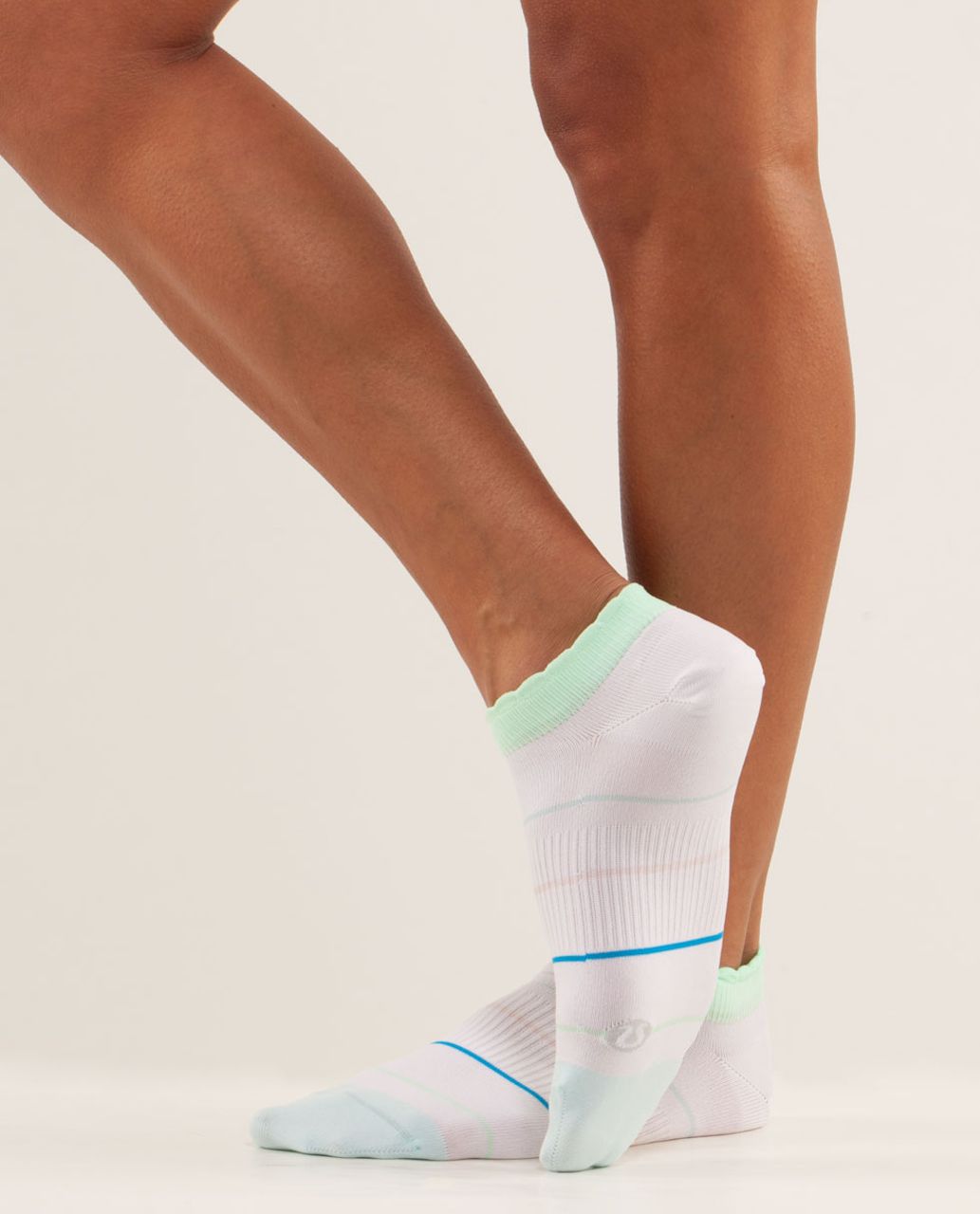 Lululemon Run For Ice Cream Sock - Neopolitan Stripe White