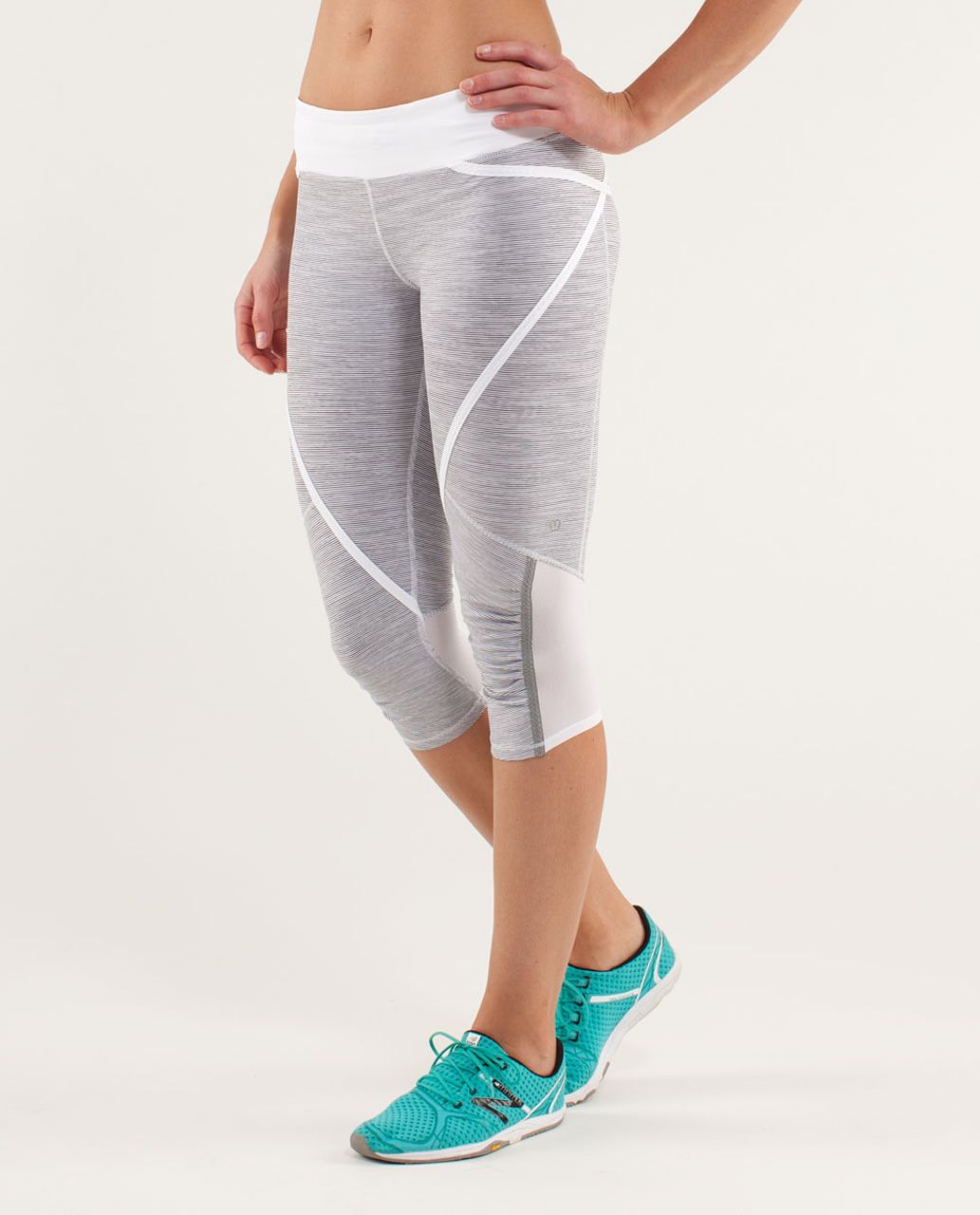 Lululemon Run:  Pace Crop - Wee Are From Space White Combo /  White