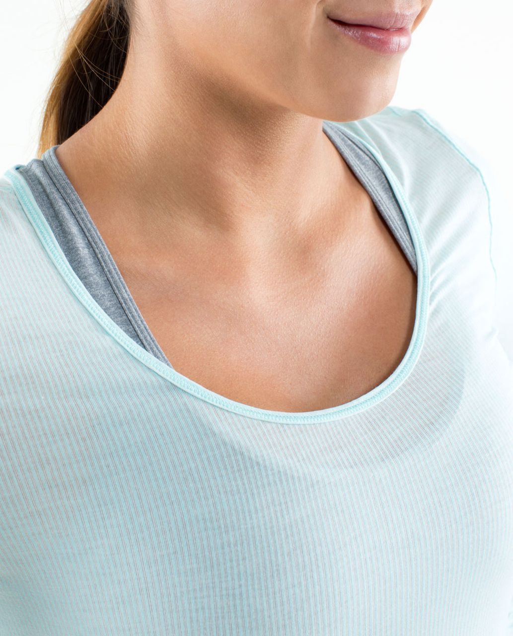 Lululemon Elongate Burnout Long Sleeve - Tonka Stripe Aquamarine