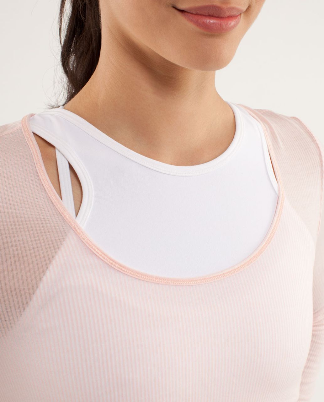 Lululemon Elongate Burnout Long Sleeve - Tonka Stripe Parfait Pink