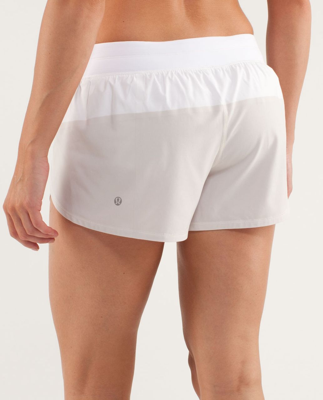 Lululemon Run:  Breeze By Short - White / Dune