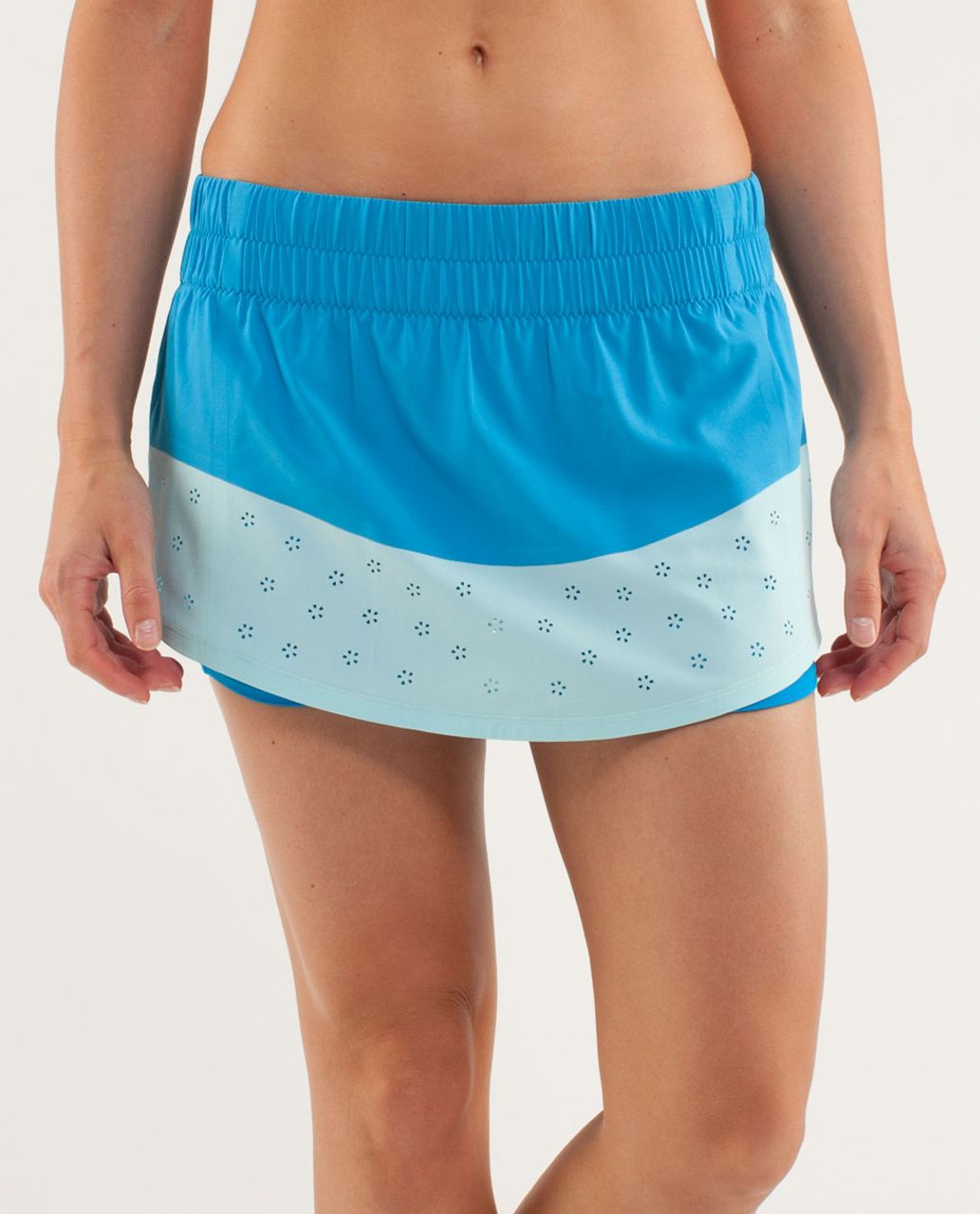 Lululemon Run:  Breeze By Skirt *Laser Cut - Beach Blanket Blue / Aquamarine / Wee Are From Space Aquamarine