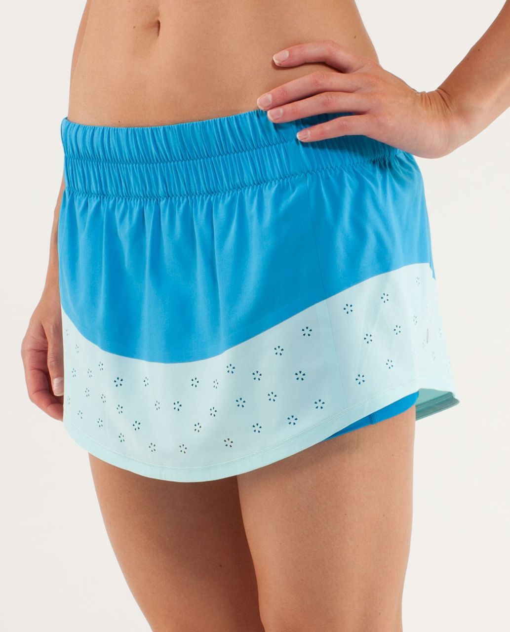 Lululemon Run:  Breeze By Skirt *Laser Cut - Beach Blanket Blue / Aquamarine / Wee Are From Space Aquamarine