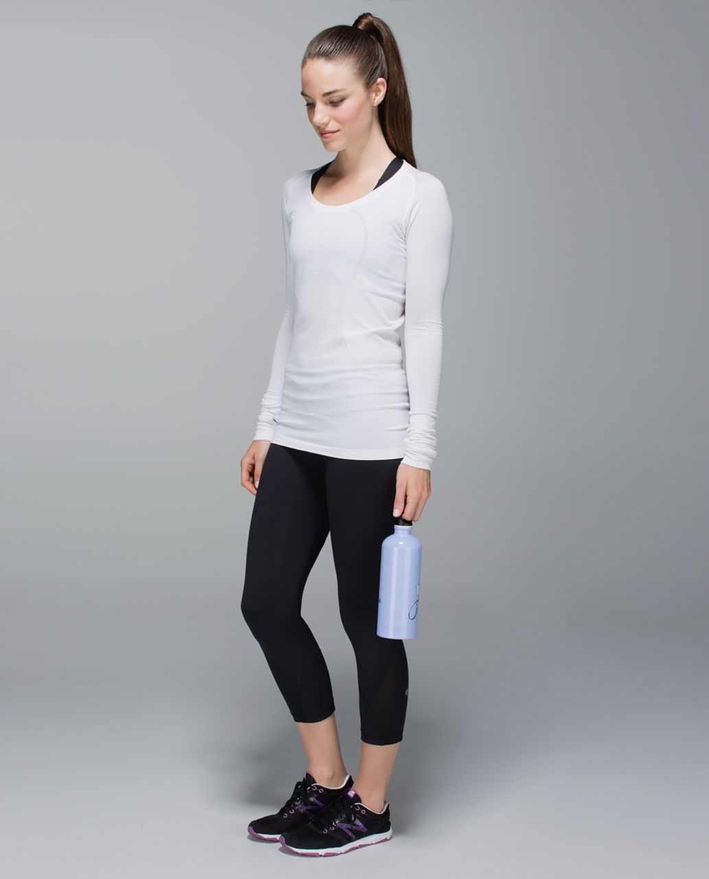 Lululemon Run:  Swiftly Tech Long Sleeve Scoop - White