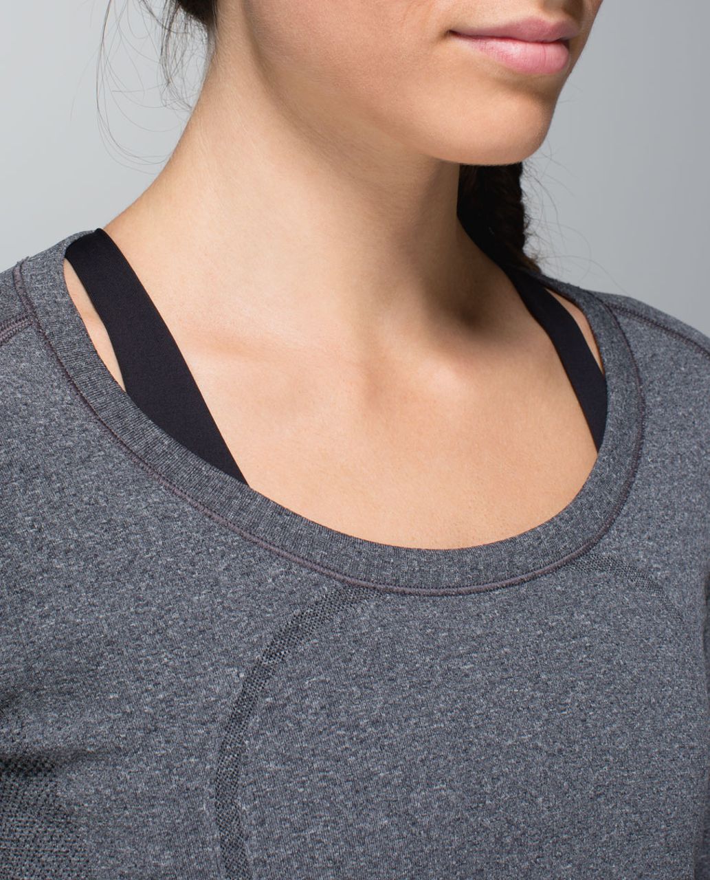 Lululemon Run:  Swiftly Tech Long Sleeve Scoop - Black