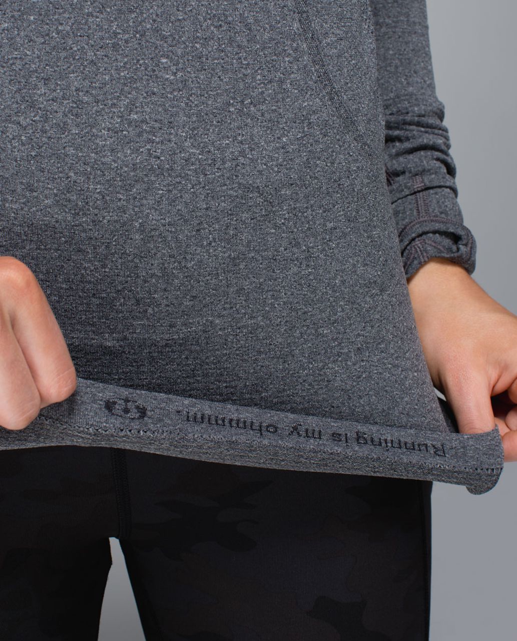 Lululemon Run:  Swiftly Tech Long Sleeve Scoop - Black