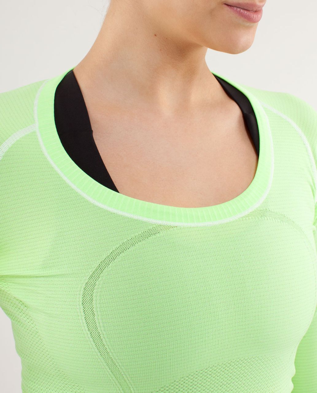 Lululemon Run:  Swiftly Tech Long Sleeve Scoop - Zippy Green