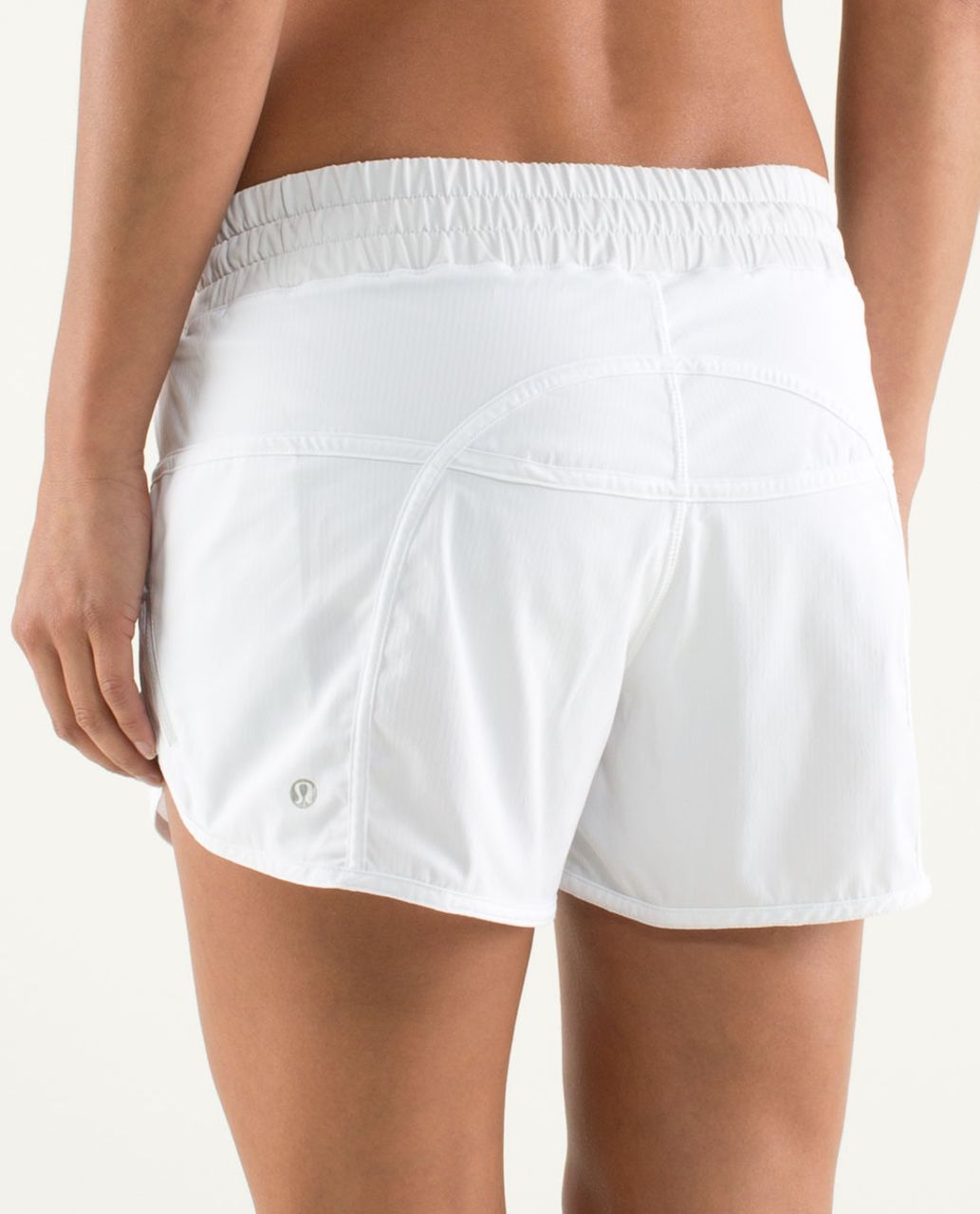 Lululemon Run:  Track Attack Short - White /  Nimbus