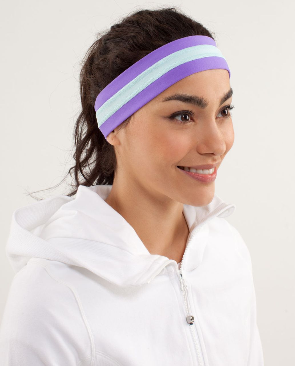 Lululemon Fly Away Tamer Headband - Power Purple / Aquamarine