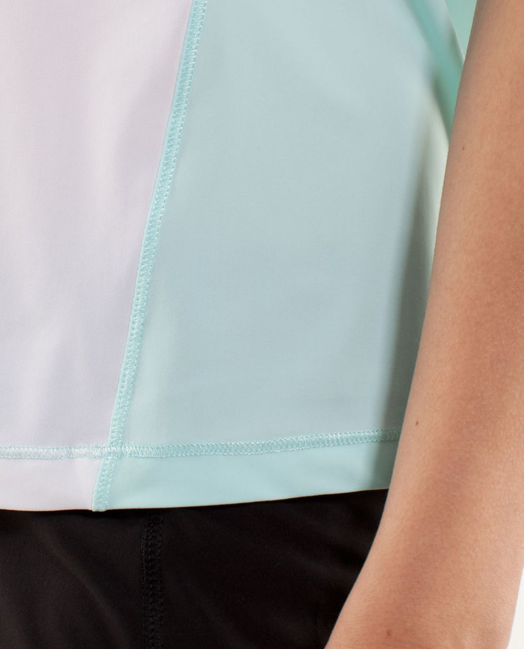 Lululemon Runbeam Short Sleeve - White / Aquamarine