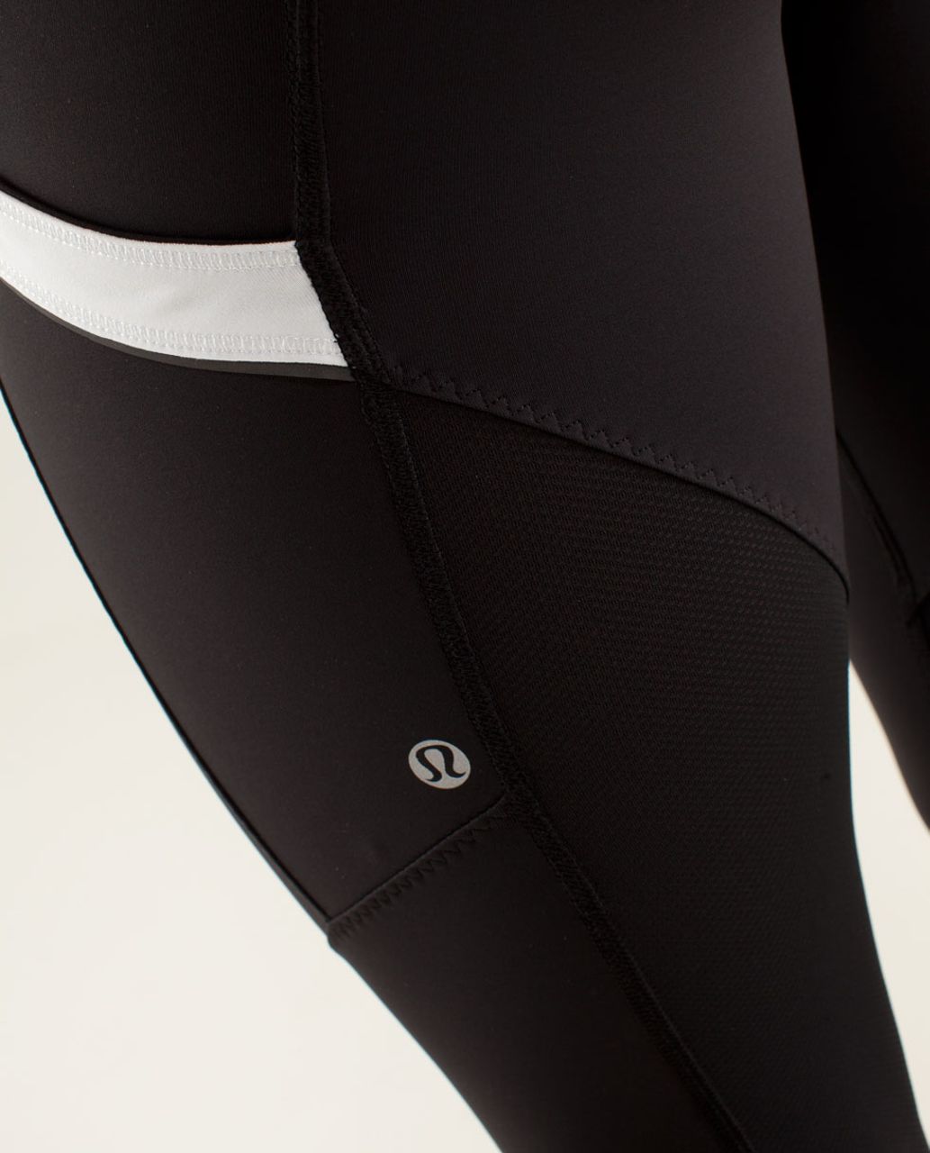 Lululemon Run:  Mod Moves Crop - Black /  White