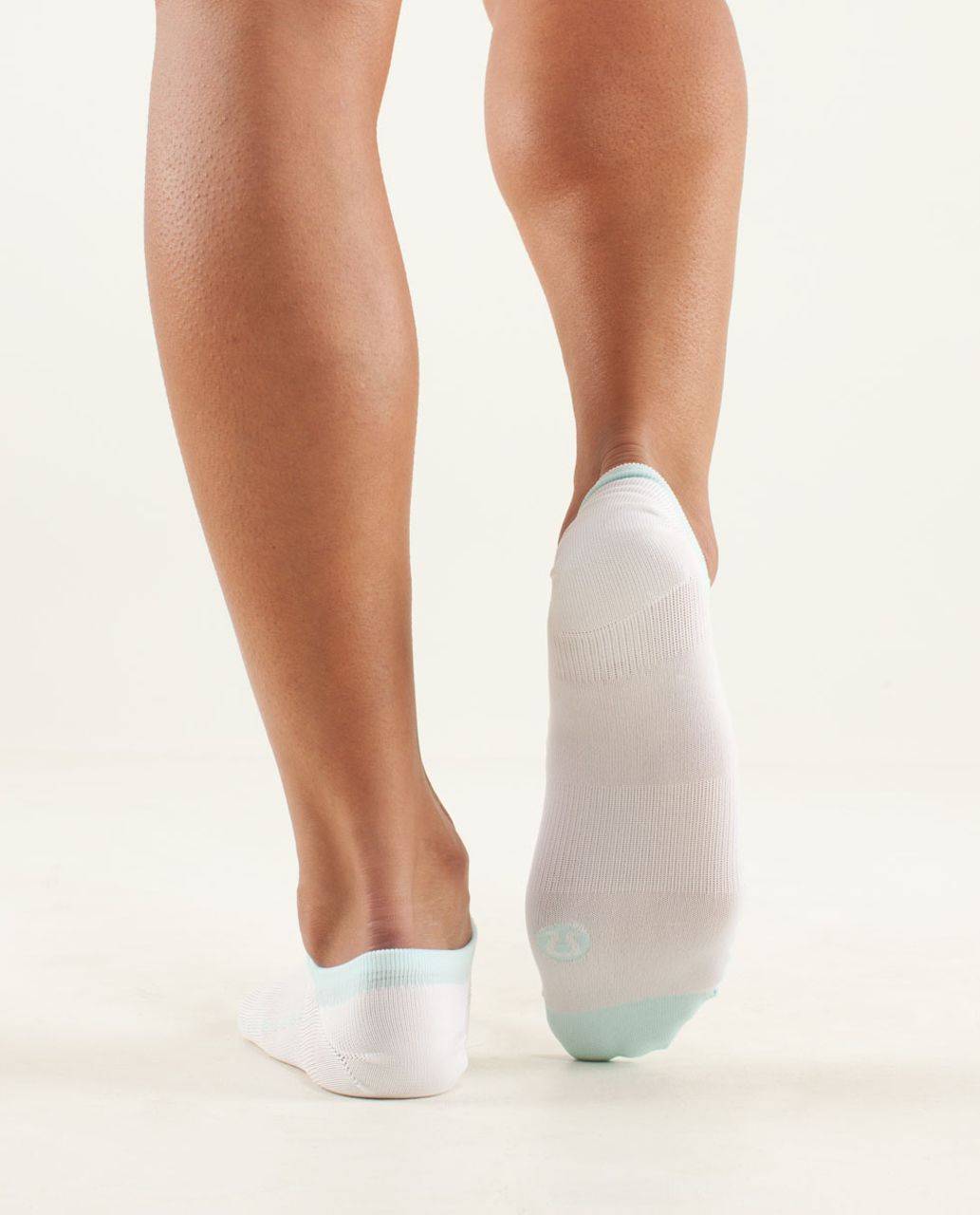 Lululemon Run For Sun Sock - Side Dots White Aquamarine