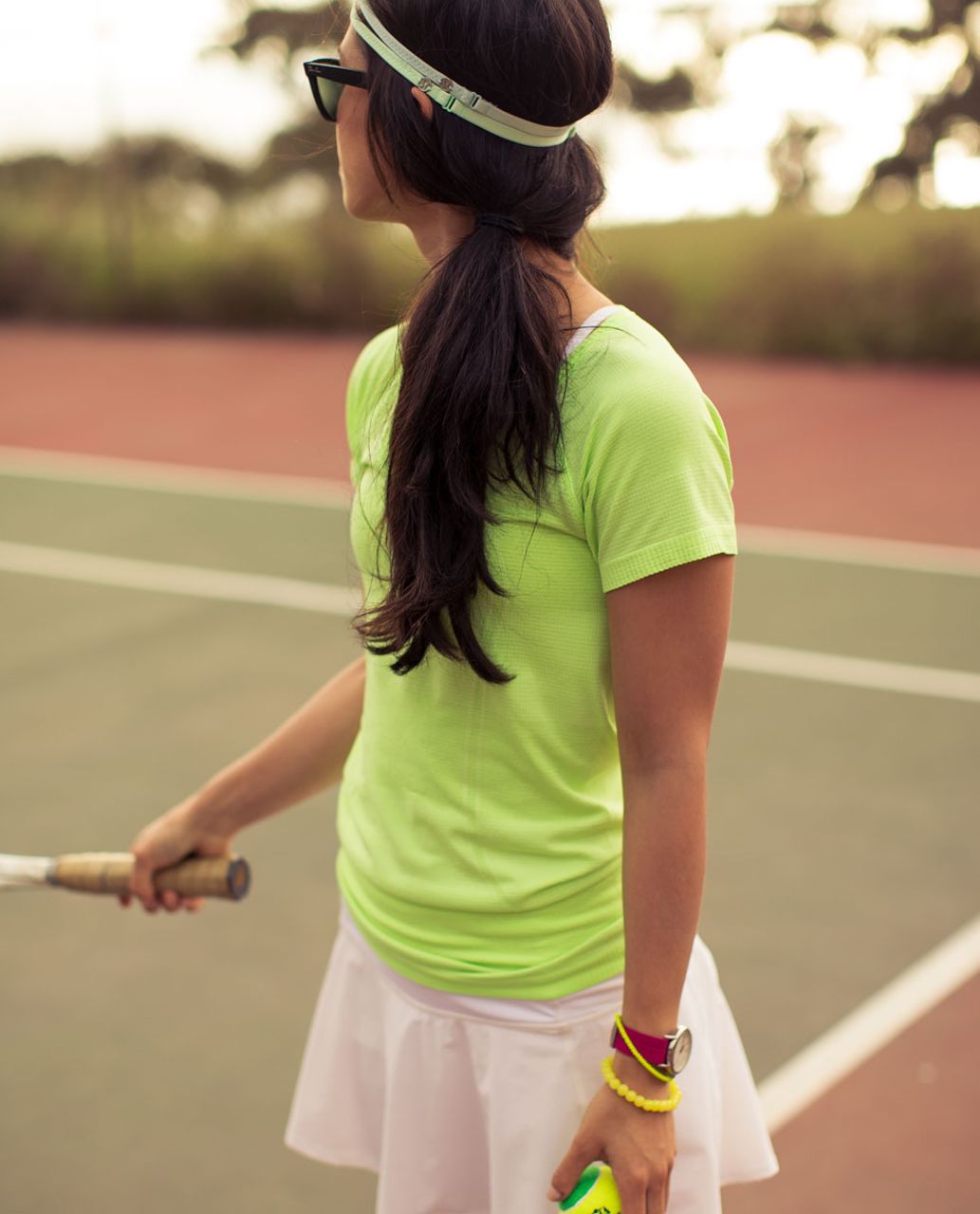 Lululemon Run:  Swiftly Tech V Neck - Zippy Green