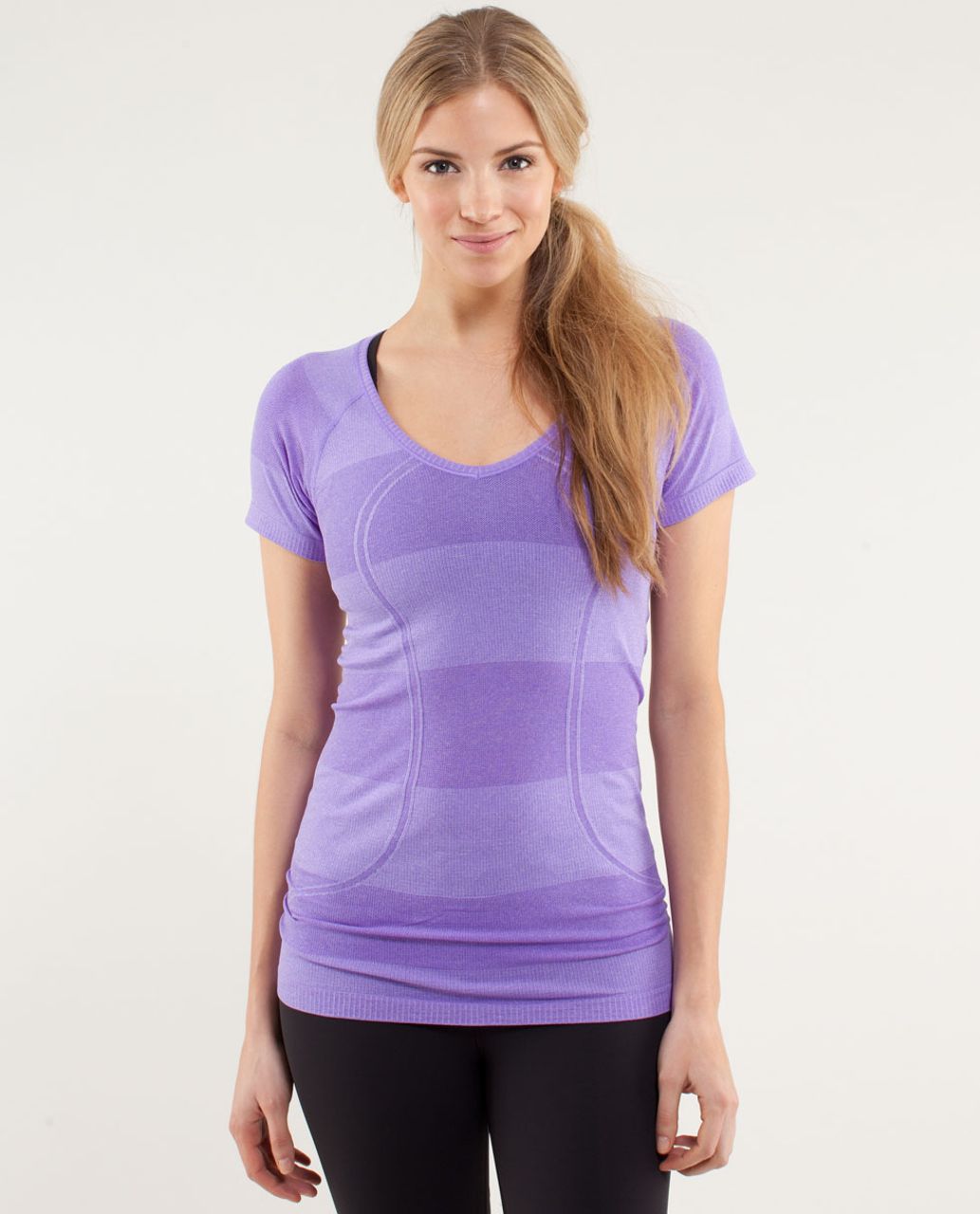 Lululemon Run:  Swiftly Tech V Neck - Power Purple