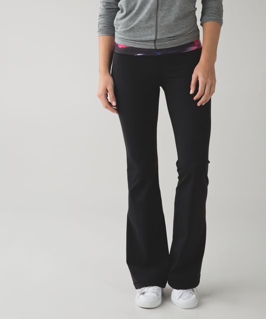 Lululemon Groove Pant III (Tall) - Black / Dramatic Static White Black ...