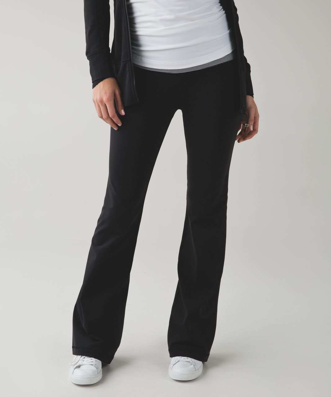 Lululemon Groove Pant III (Regular) *Full-On Luon - Black / Tonka Stripe Black White