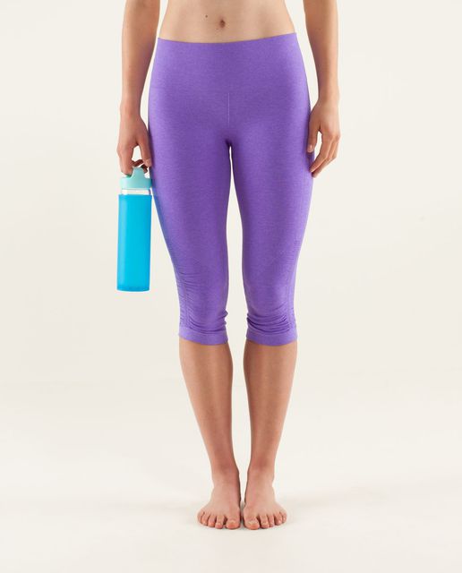 Lululemon In The Flow Crop II - Heathered Inkwell - lulu fanatics