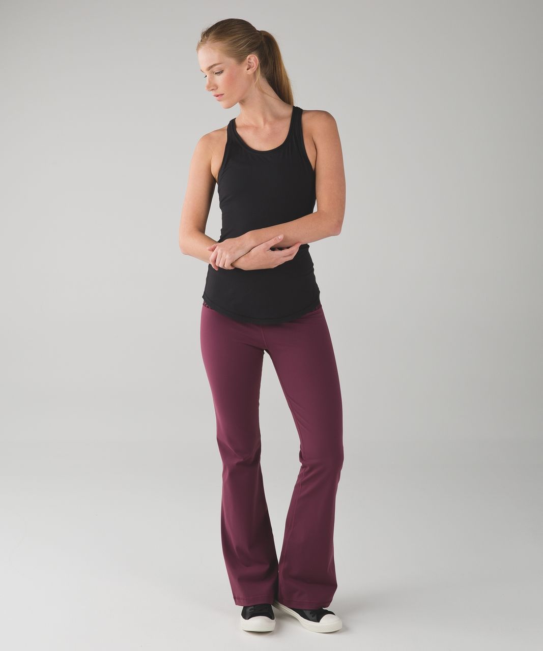 Lululemon Groove Pant *Full-On Luon (Regular) - Black / Shine Dot Black /  Ghost - lulu fanatics