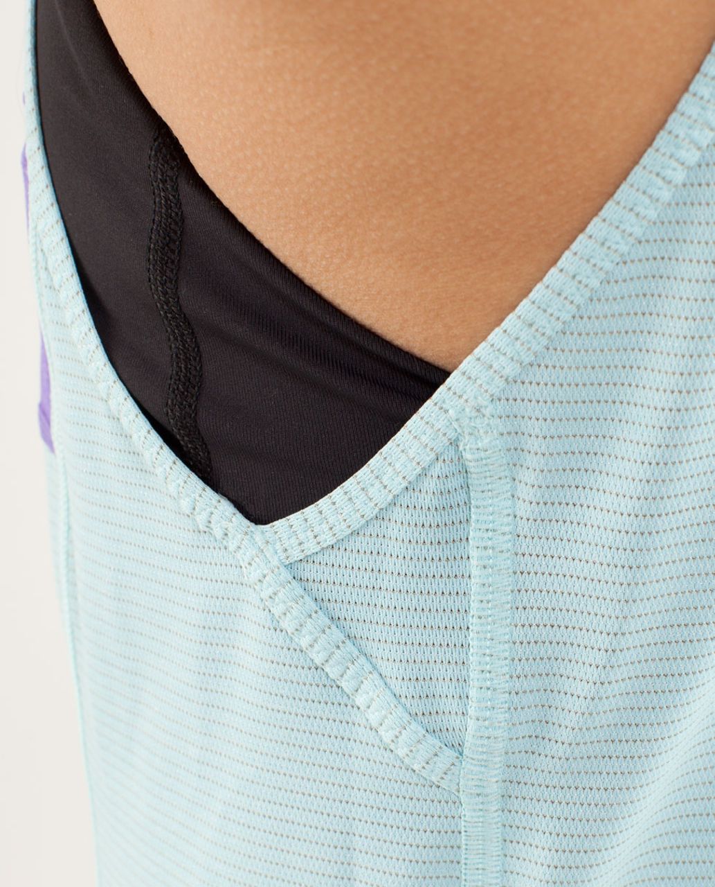 Lululemon Run:  Mod Moves Singlet - Aquamarine / Power Purple