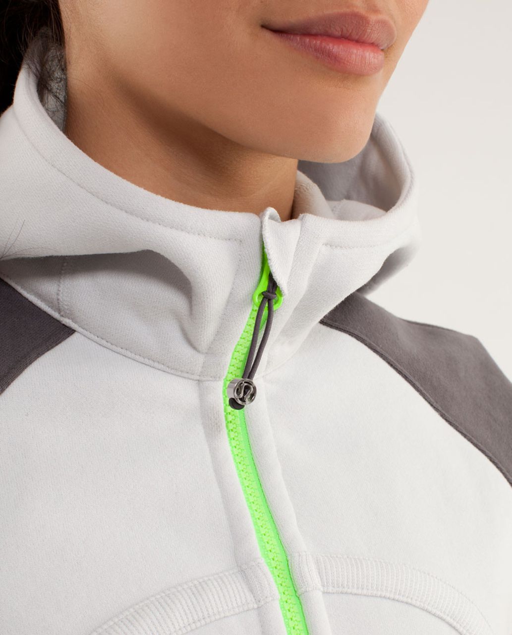 Lululemon Scuba Hoodie *Stretch (Lined Hood) - Nimbus / Soot Light / Zippy Green