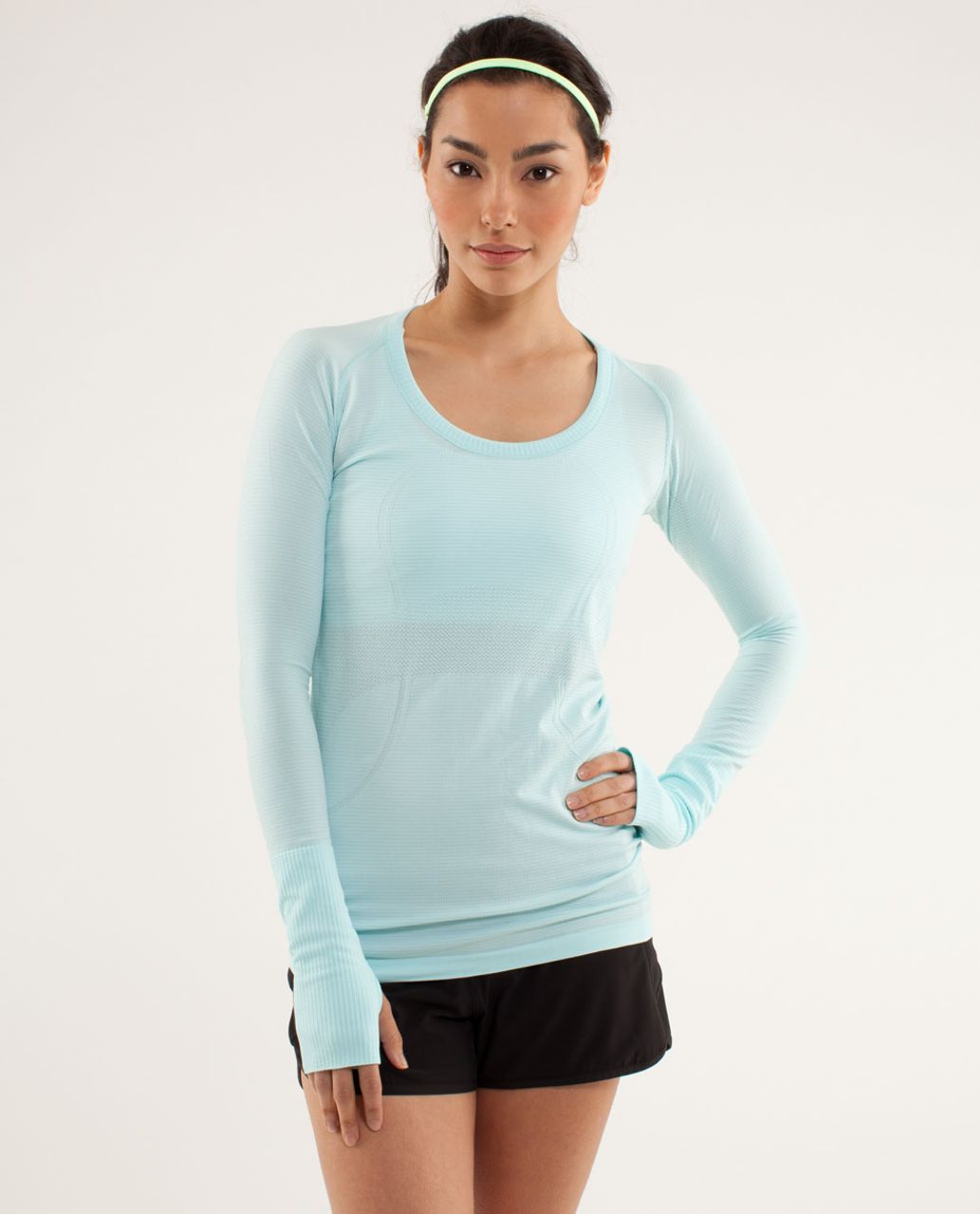 Lululemon Run:  Swiftly Tech Long Sleeve Scoop - Aquamarine