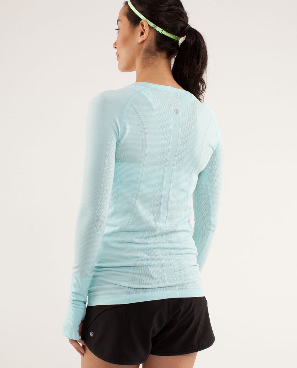 Lululemon Run:  Swiftly Tech Long Sleeve Scoop - Aquamarine