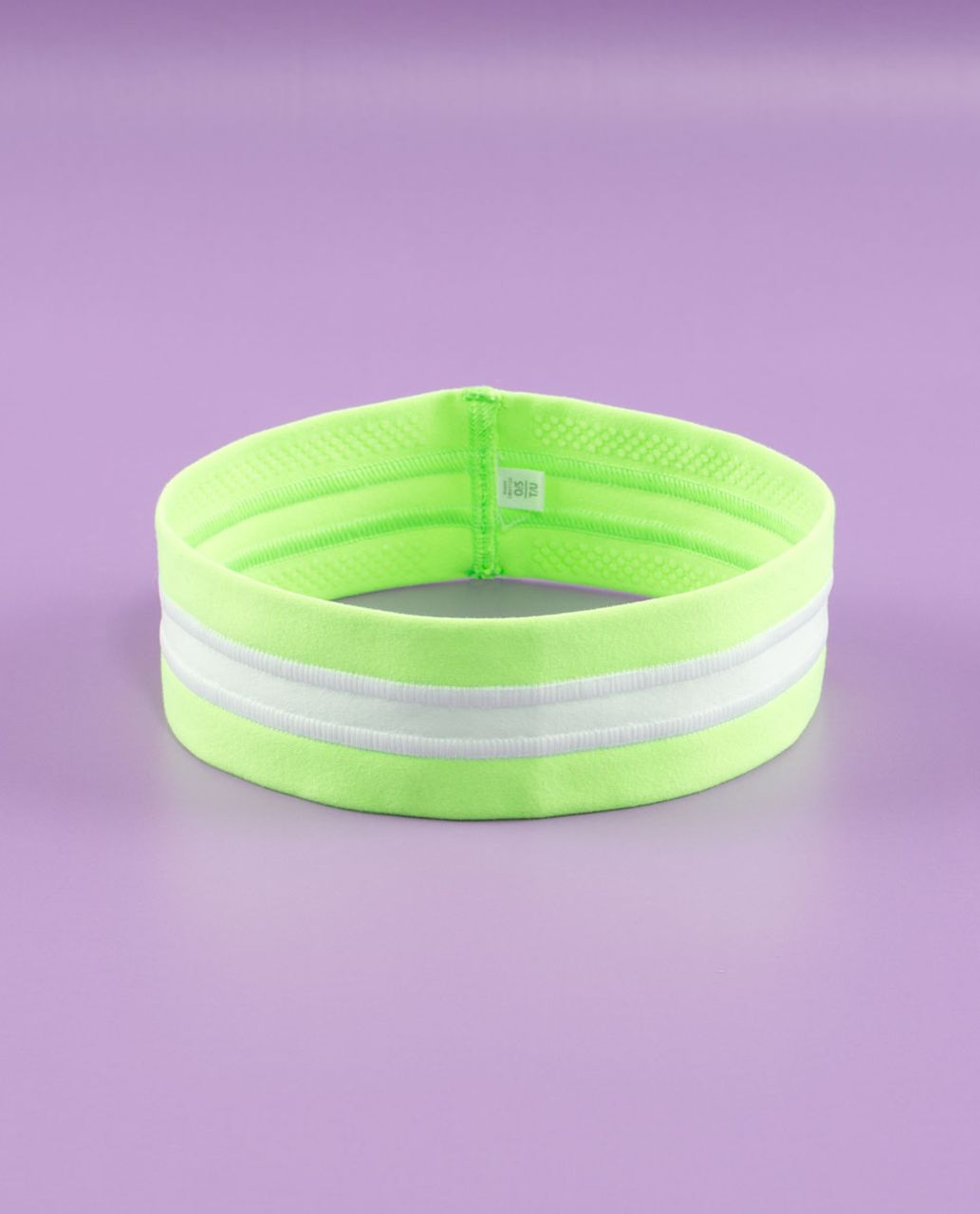 Lululemon Fly Away Tamer Headband - Zippy Green / White