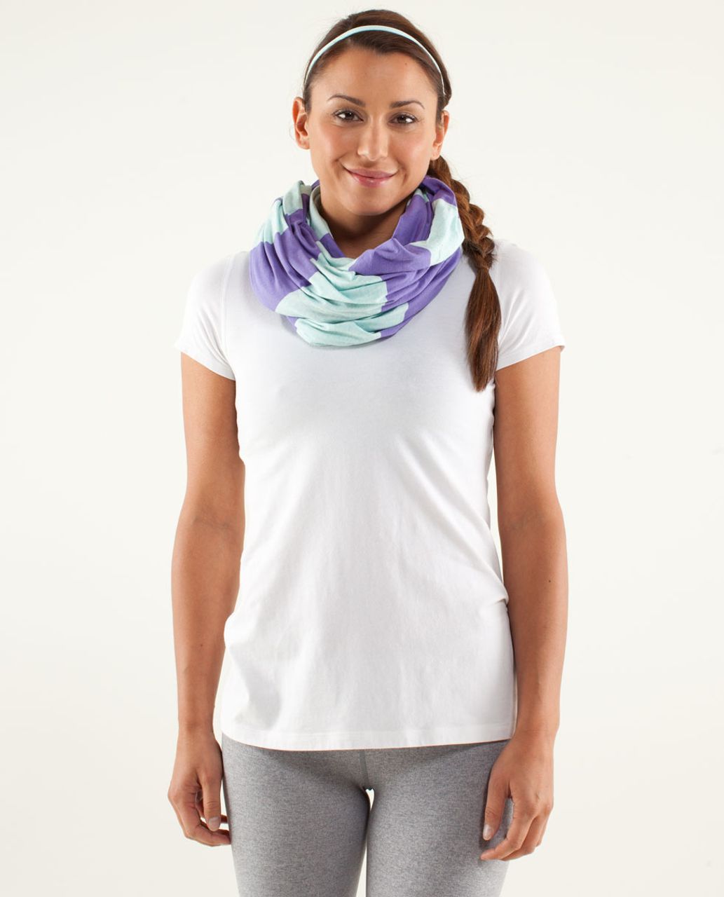 Lululemon Clarity Scarf - Bold Stripe Heather Power Purple