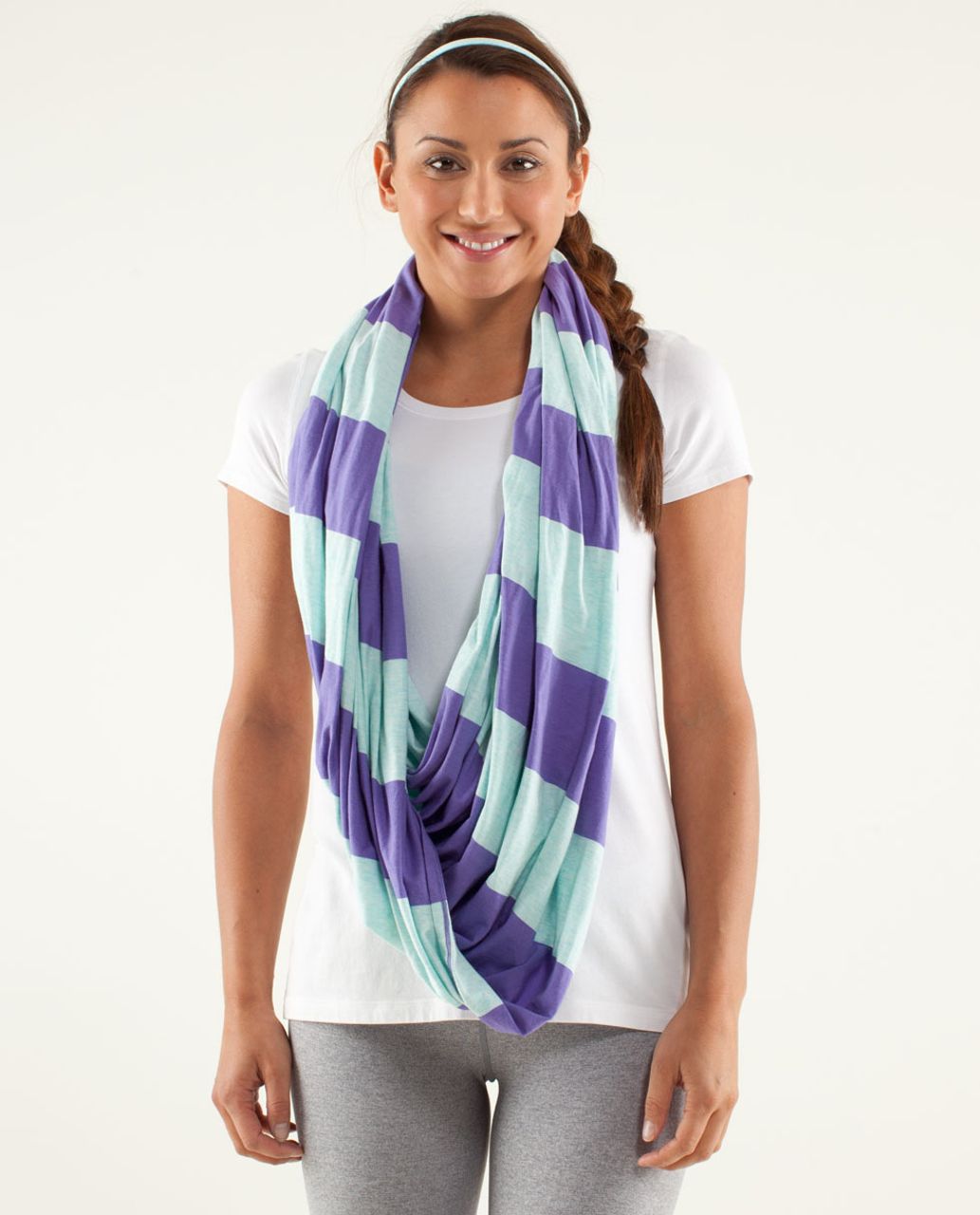 Lululemon Clarity Scarf - Bold Stripe Heather Power Purple