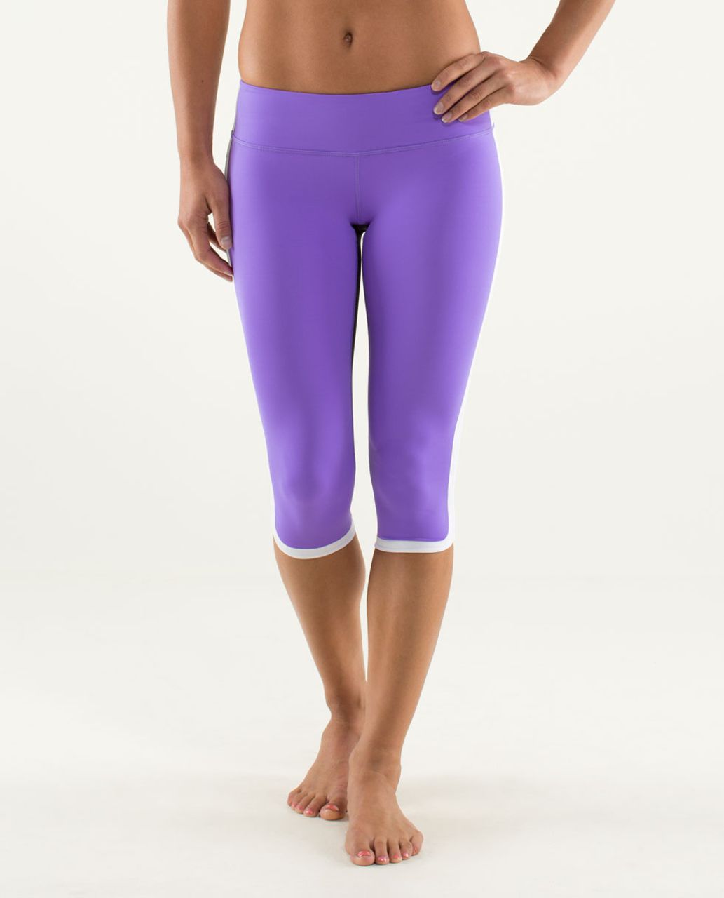 Lululemon Ignite Crop - Power Purple / Black / White