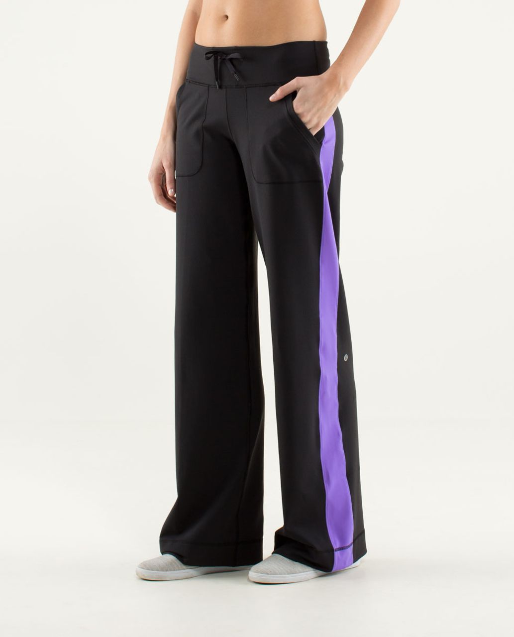 Lululemon Still Grounded Pant - Blck / Power Purple - lulu fanatics