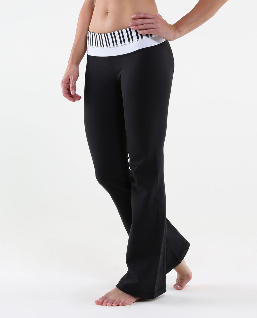 Lululemon Groove Pant (Regular) - Black / Twin Stripe Black / White