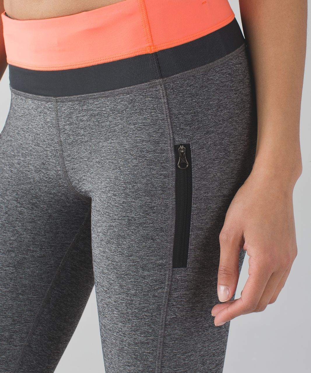 Lululemon Inspire Tight II (Mesh) - Heathered Black / Very Light Flare / Deep Coal