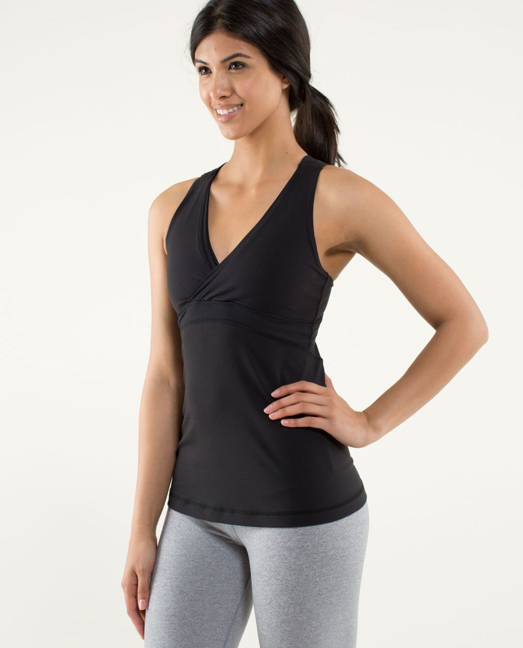 Lululemon Deep V Athletic Tank - Black - lulu fanatics