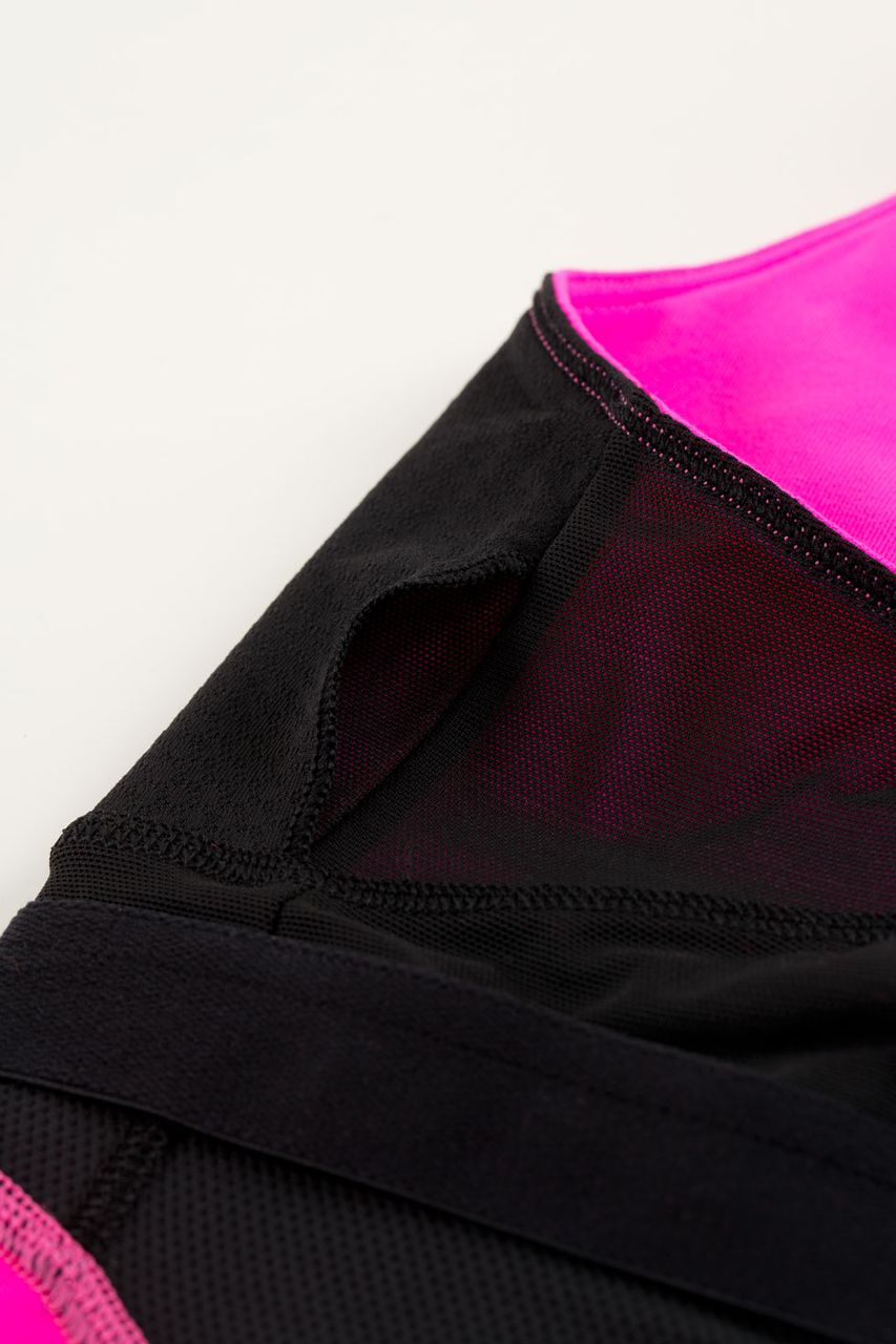 Lululemon Deep V Athletic Tank - Raspberry Glo Light / Black - lulu fanatics