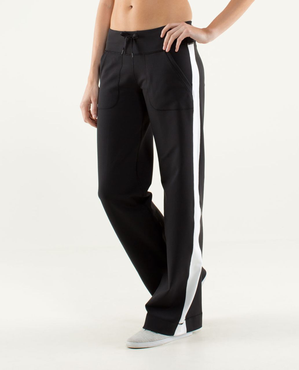 Lululemon Still Grounded Pant - Black / White / White - lulu fanatics