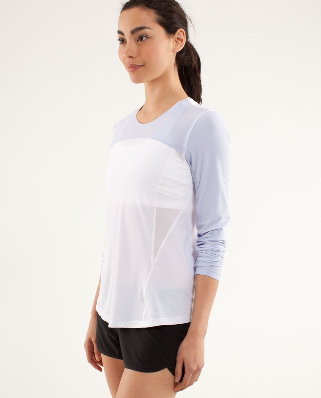 Lululemon Runbeam Long Sleeve - White / Cool Breeze