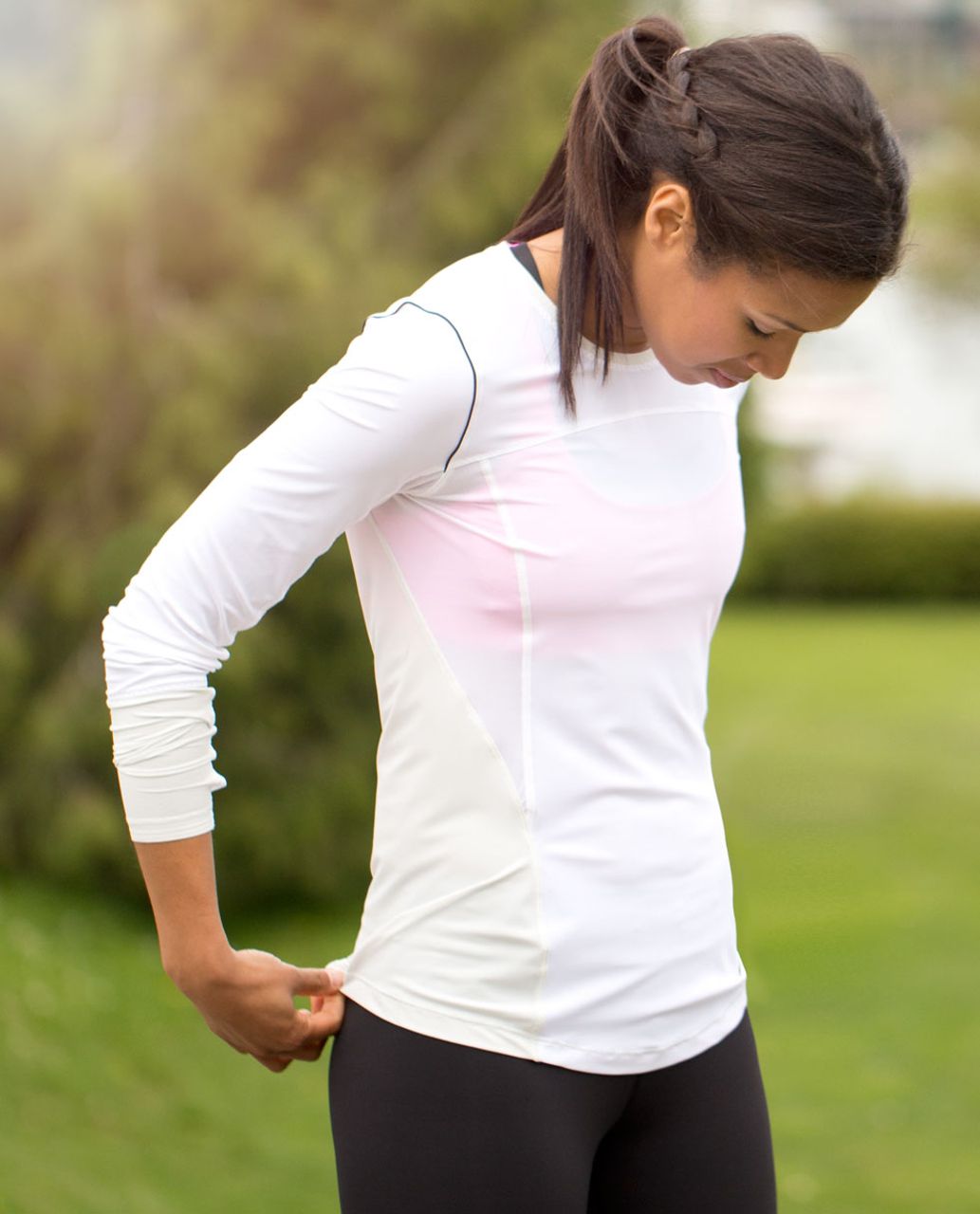 Lululemon Runbeam Long Sleeve - White /  Nimbus