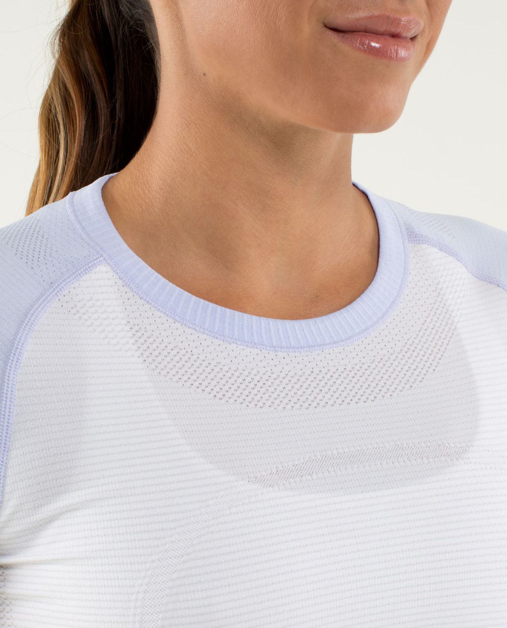 Lululemon Run:  Swiftly Tech Short Sleeve - White / Cool Breeze