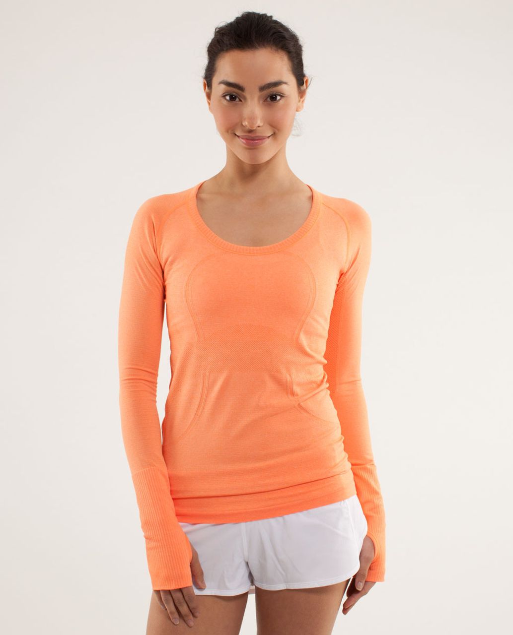 Lululemon Run:  Swiftly Tech Long Sleeve Scoop - Pizzaz