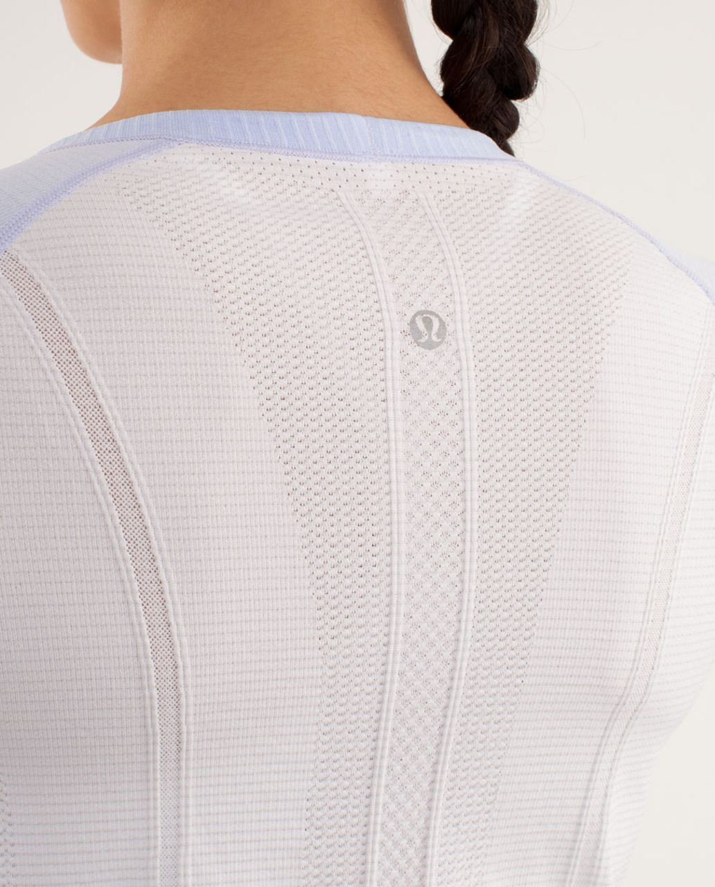 Lululemon Run:  Swiftly Tech Long Sleeve Scoop - White / Cool Breeze