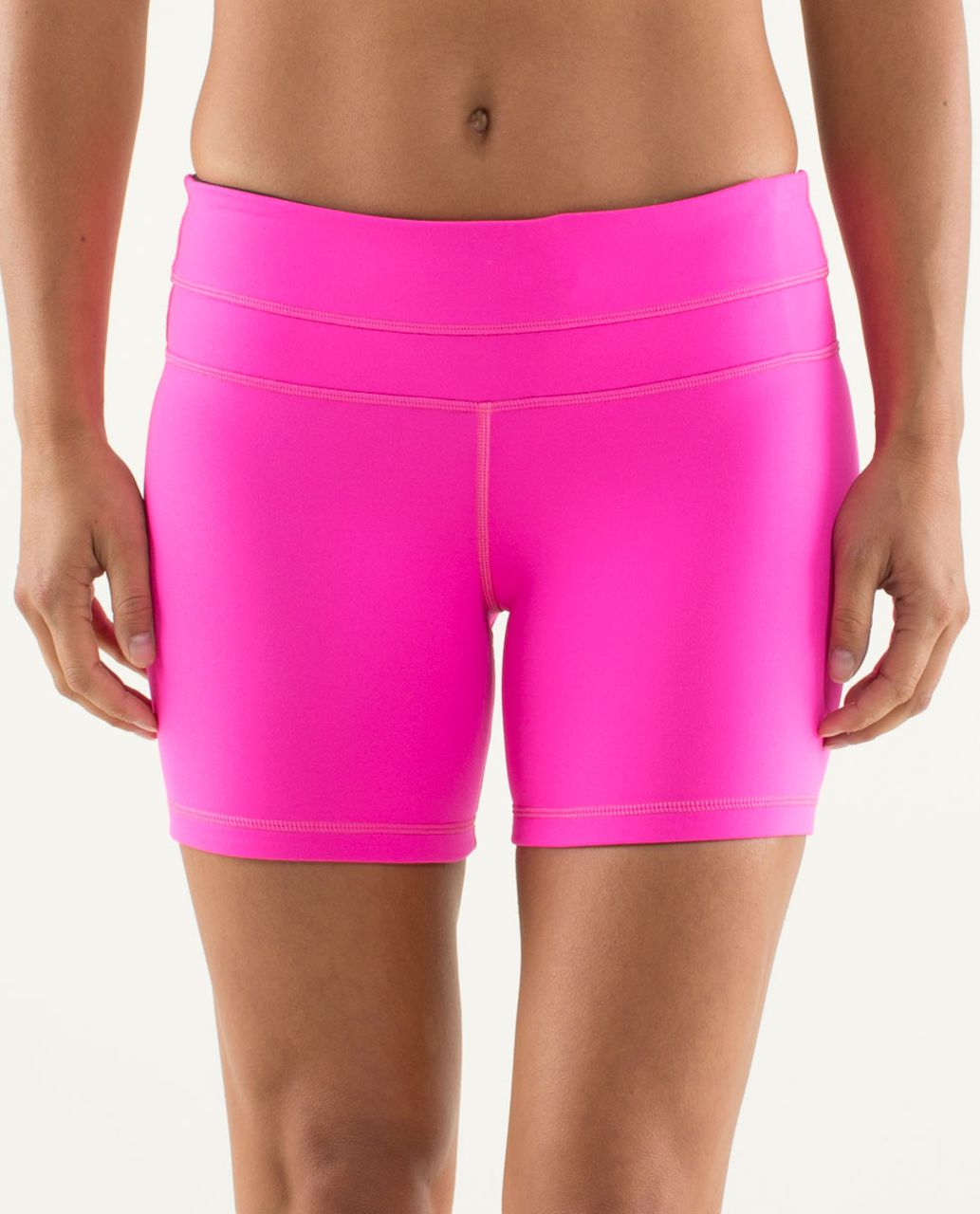 Lululemon Reverse Groove Short (Regular) - Black / Raspberry Glo Light