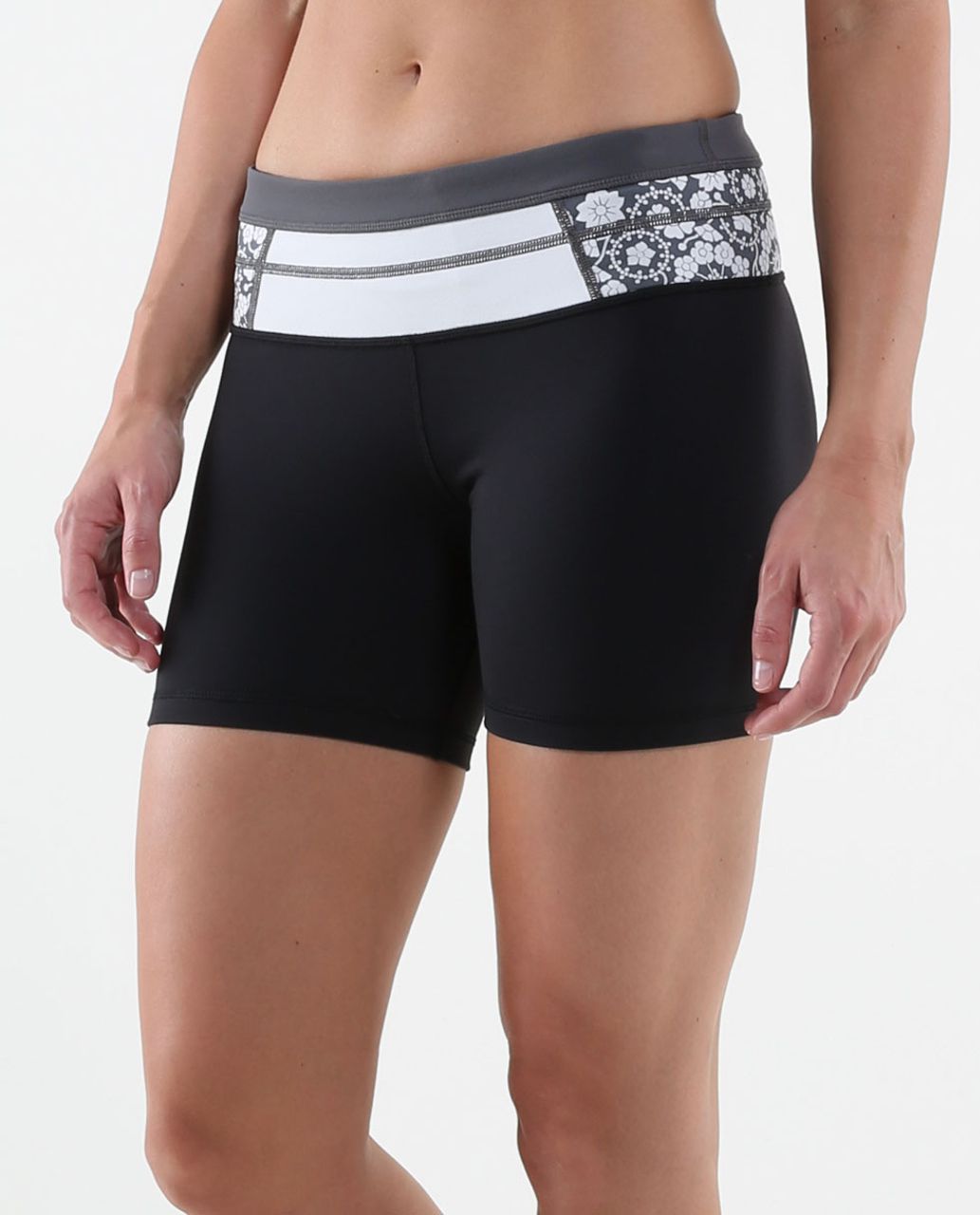 Lululemon Reverse Groove Short (Regular) - Black / Quilt Summer13 2