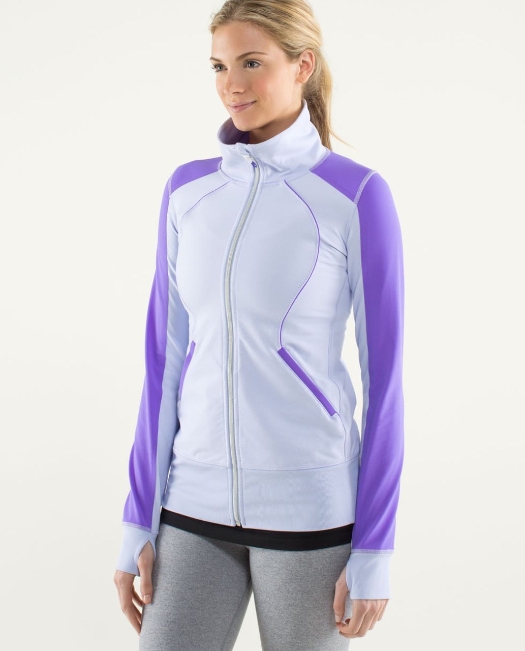 Lululemon Contempo Jacket - Cool Breeze / Power Purple - lulu fanatics