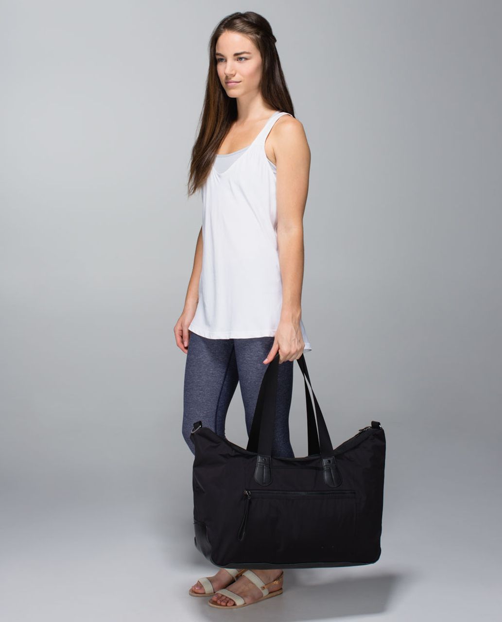 Lululemon Keep On Running Black Duffle Gym Yoga Bag