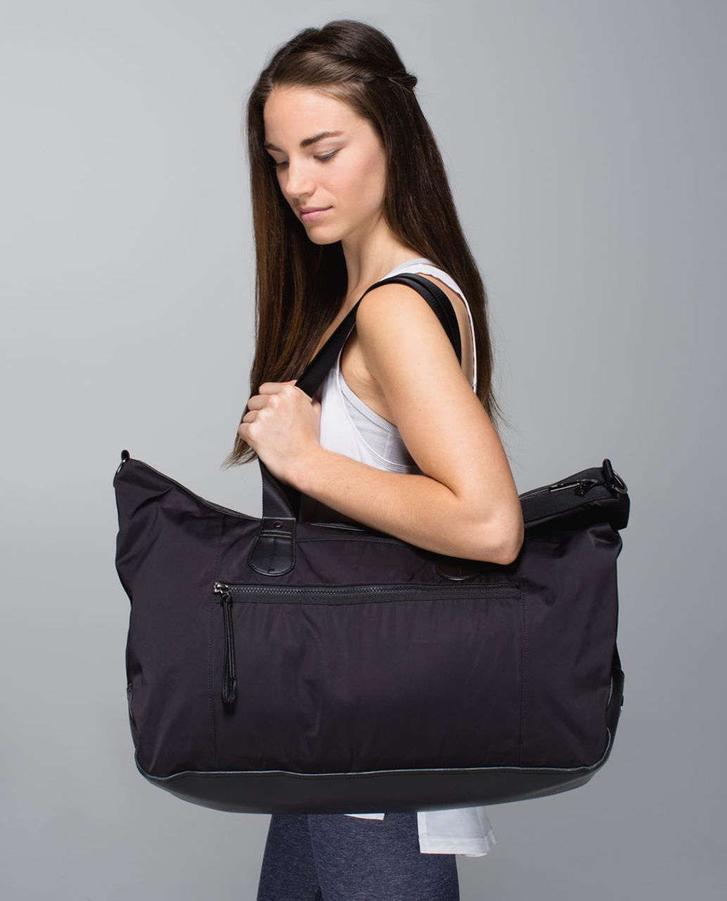 Women's LULULEMON Duffel Gym Yoga Bag Black/White