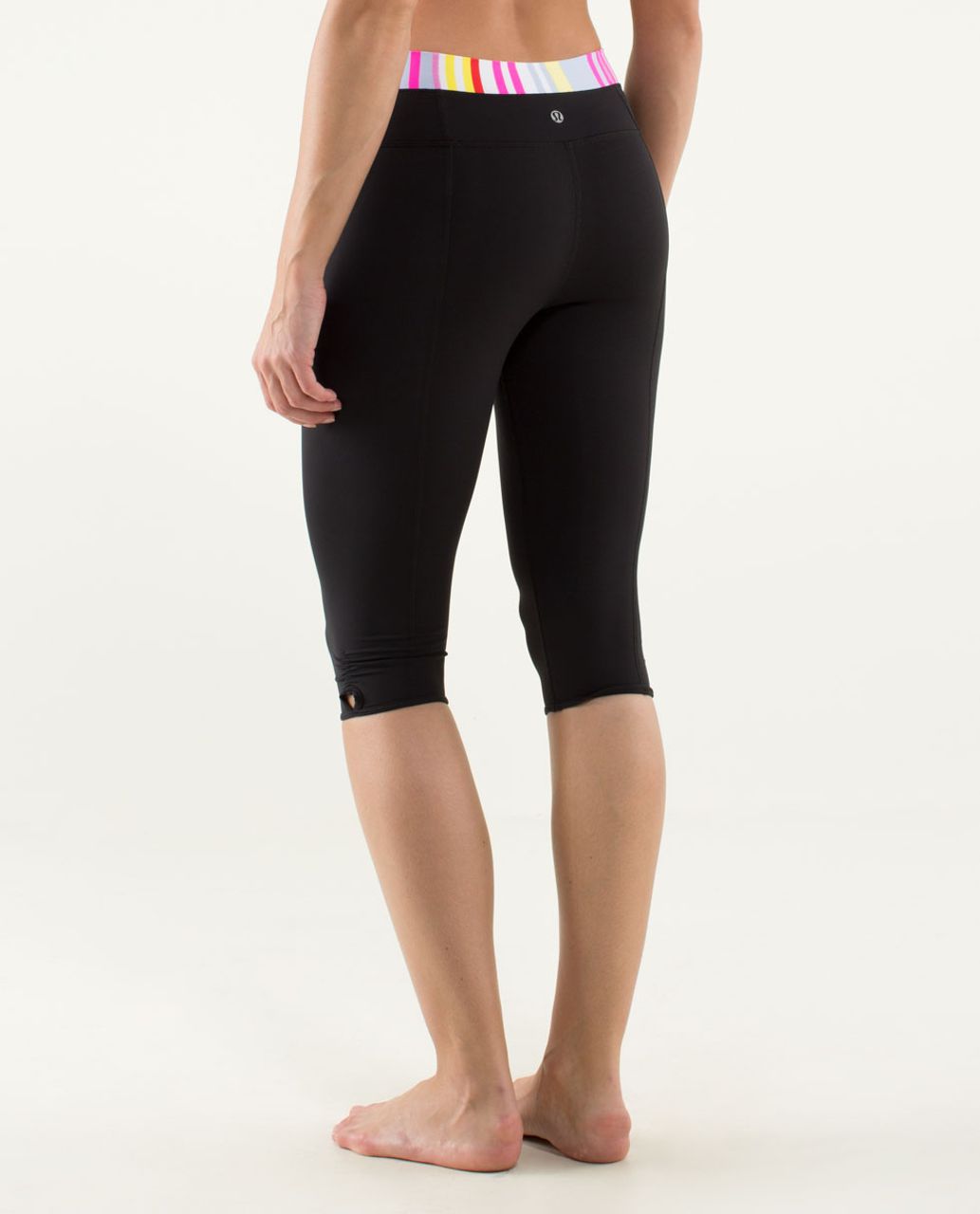 Lululemon Bandha Crop - Black / Groovy Stripe Multi