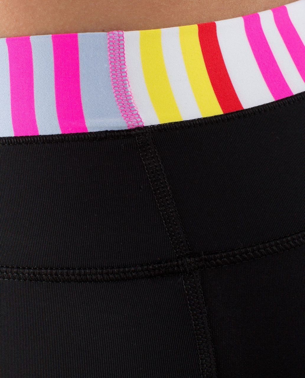 Lululemon Bandha Crop - Black / Groovy Stripe Multi