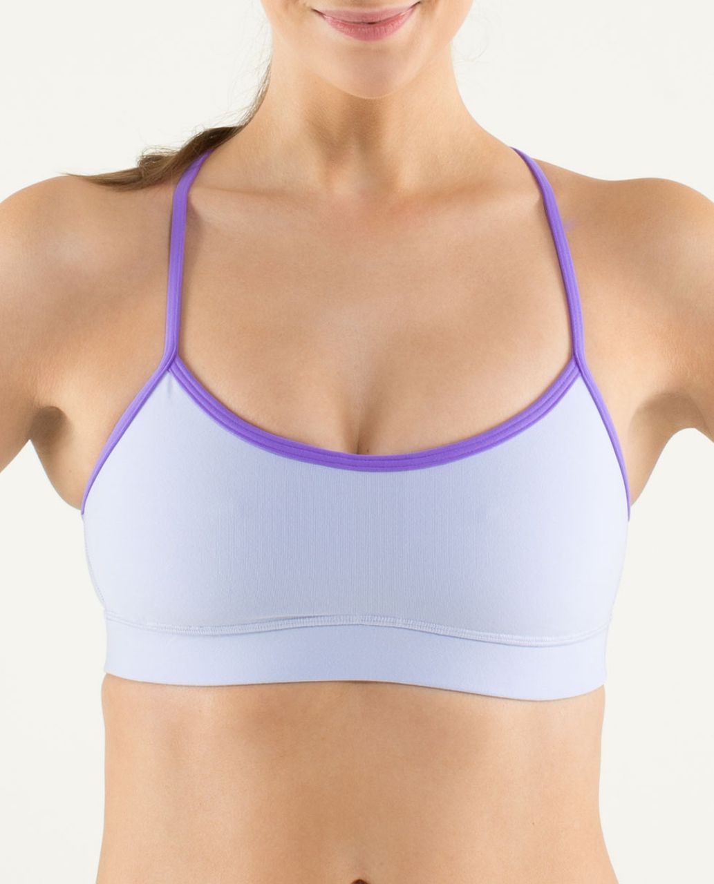 Lululemon Flow Y Bra IV - Cool Breeze / Power Purple - lulu fanatics